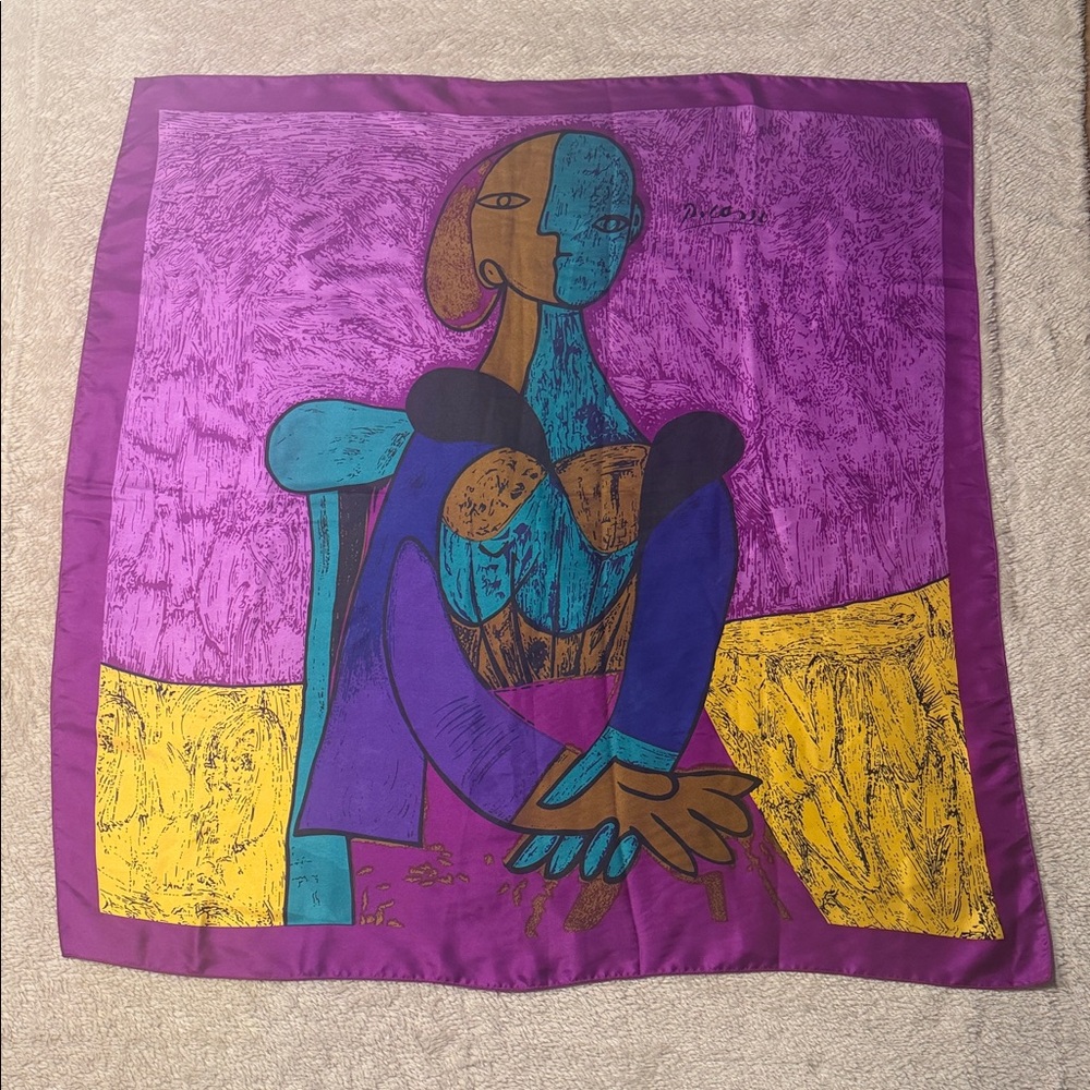 PICASSO Seated Woman Print Scarf